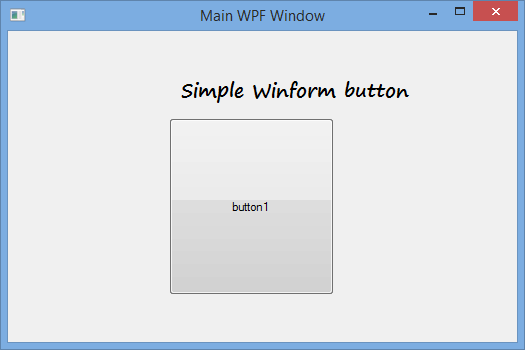 WinForms Control in WPF Window