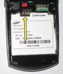 Samsung SCH-U700 battery contacts