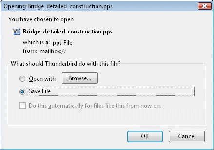 'Do this automatically for files like this from now on' is grayed out