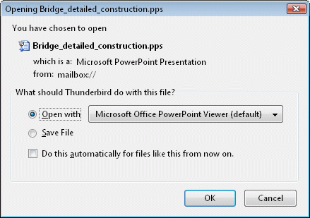 'Do this automatically for files like this from now on' is now OK