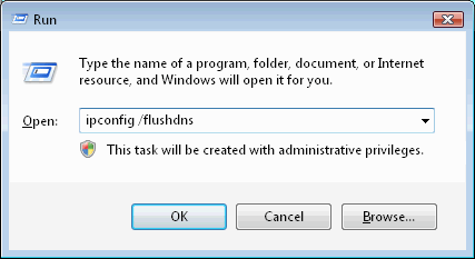 flush DNS cache